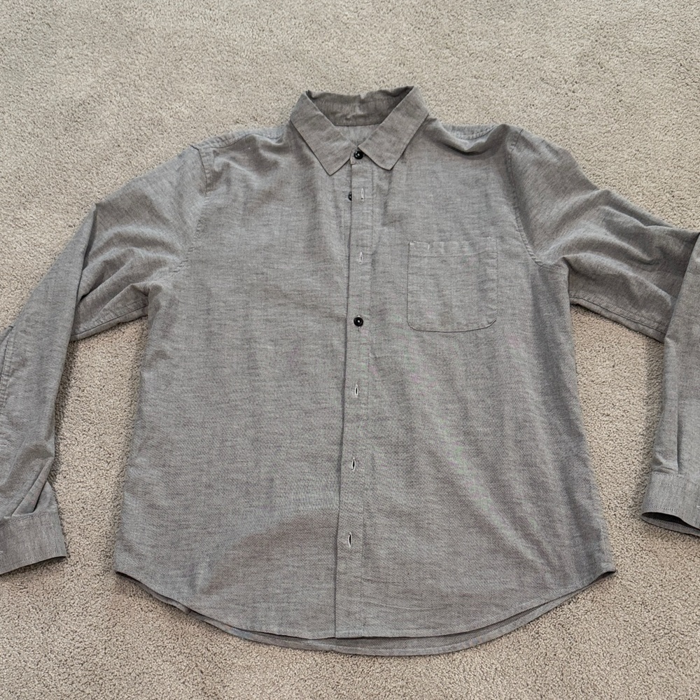 Lululemon Athletica Charcoal Button Down Shirt